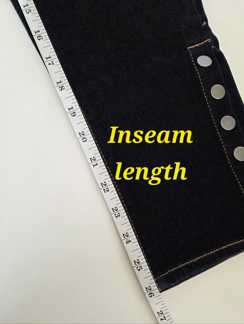 a.n.a Dark Wash Blue Jeggings with Snap Hem Accents - Picture 13 of 15